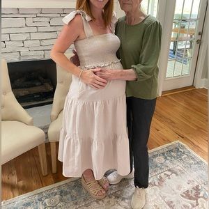 Beige maternity dress